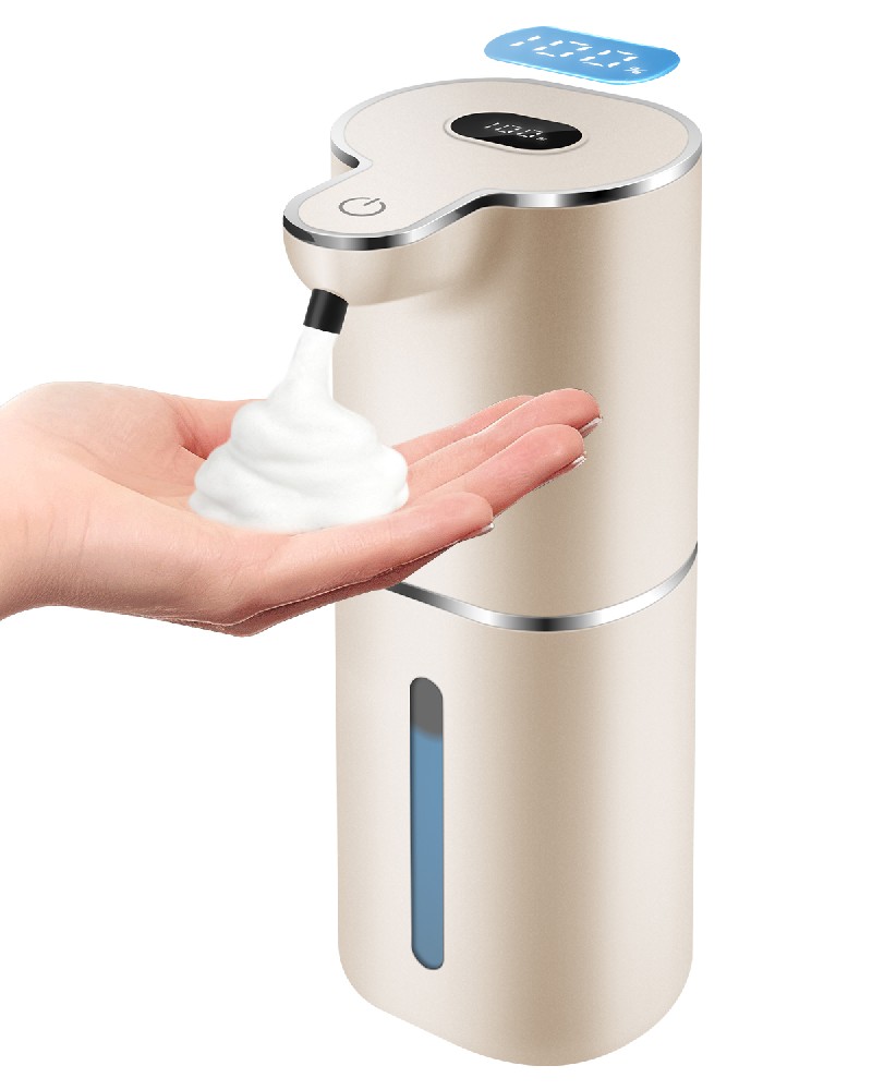 Automatic Foaming Soap Dispenser with Digital Display, 6-Level Foam Adjustable, Rechargeable, 12.8oz/ 380ml Wall Mounted Touchless Hands Free Auto Dispenser for Kitchen, Bathroom, Hotel, Restaurant